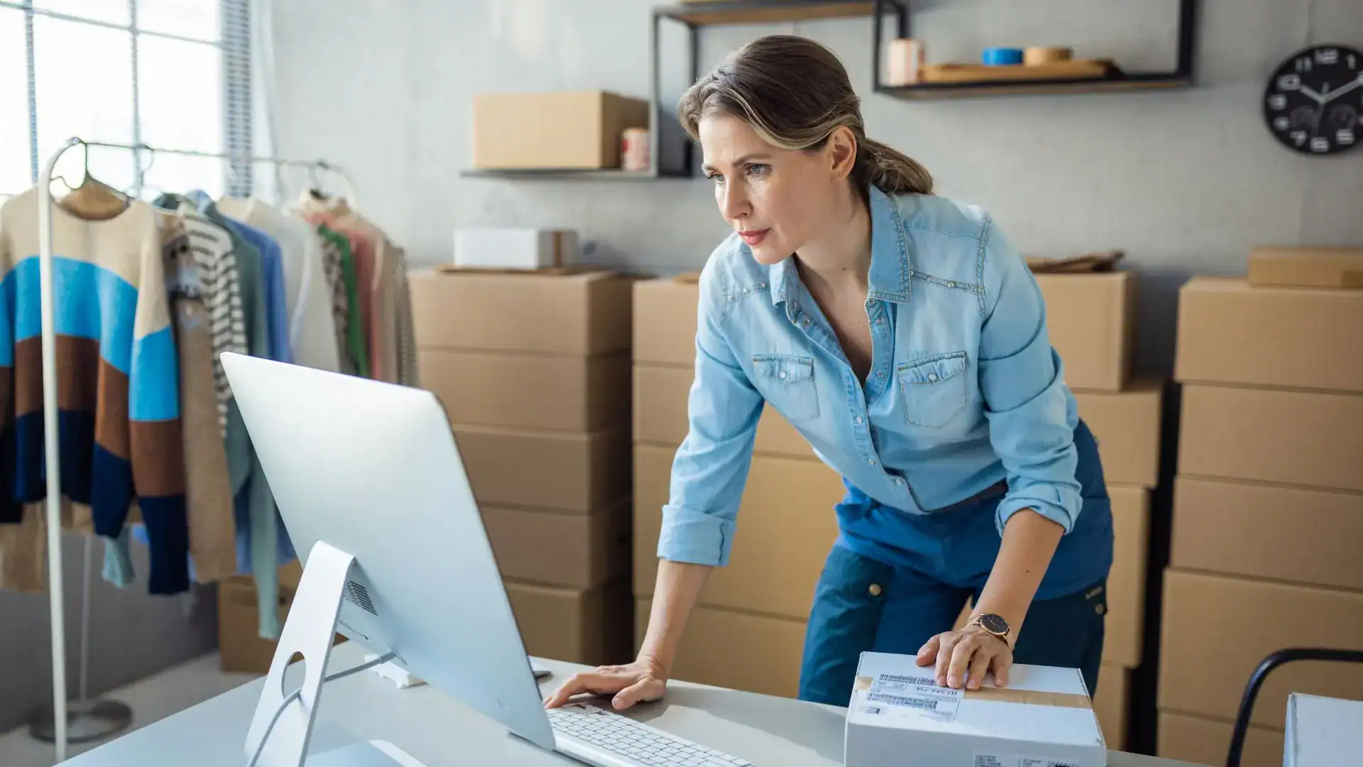 female business owner running a business
